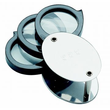 SCHWEIZER TRI Einschlaglupe - 3x, 6x, 9x 30mm - Biconvex