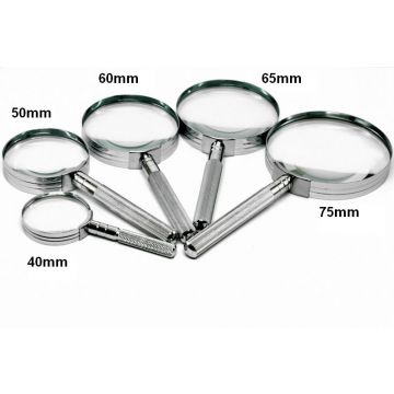 Handlupe - [3x, 4x o. 5x] verchromt+