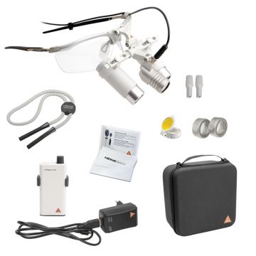 [C-008.32.453] - LoupeLight2 Set - HRP 3.5x Binocular Loupe 420mm + S-FRAME + mPack mini
