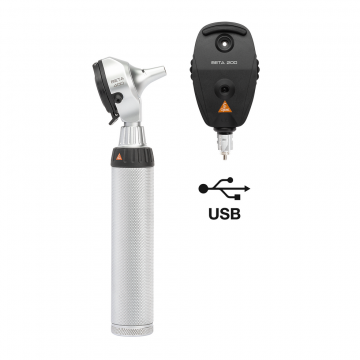 [A-153.27.388] - BETA Set 3.5V - BETA 400 F.O. Otoscope + BETA 200 Ophthalmoscope + BETA4 USB Rechargeable Handle + USB Cord