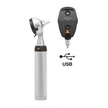 [A-153.28.388] - BETA 200 LED Ophthalmoscope + BETA 400 LED F.O. Otoscope + BETA4 USB Rechargeable Handle + USB Cord
