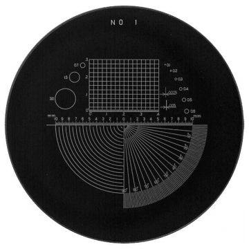 Peak Messskala in Weißer Schrift für Messlupen (1975,1998, 1999, 2015)+