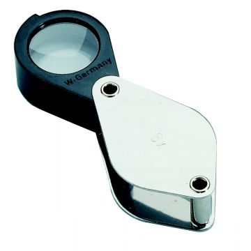 SCHWEIZER Einschlaglupe - vers. Vergrösserungen -  Edelstahlgehäuse Aplanatisch+